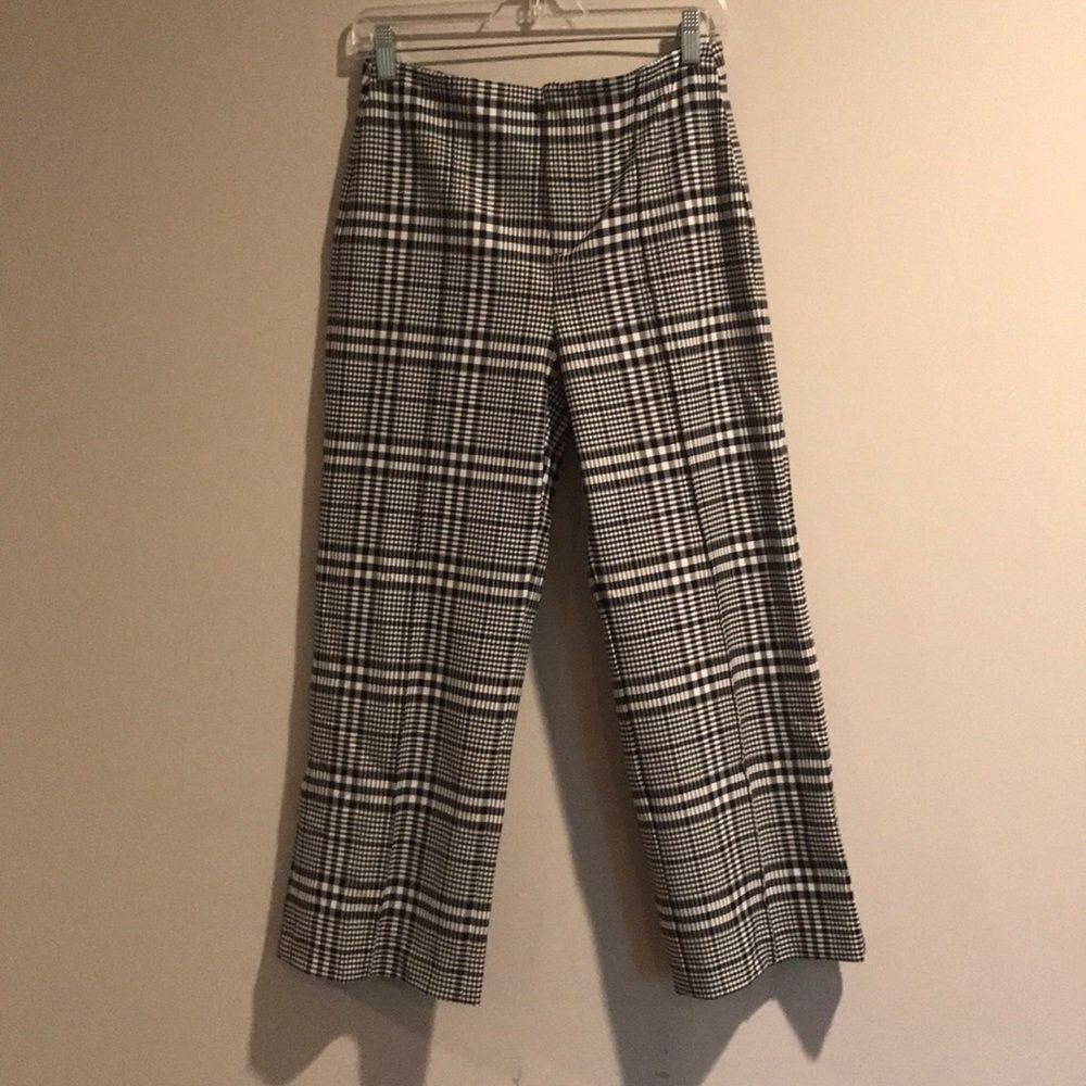 Zara plaid wide leg pant